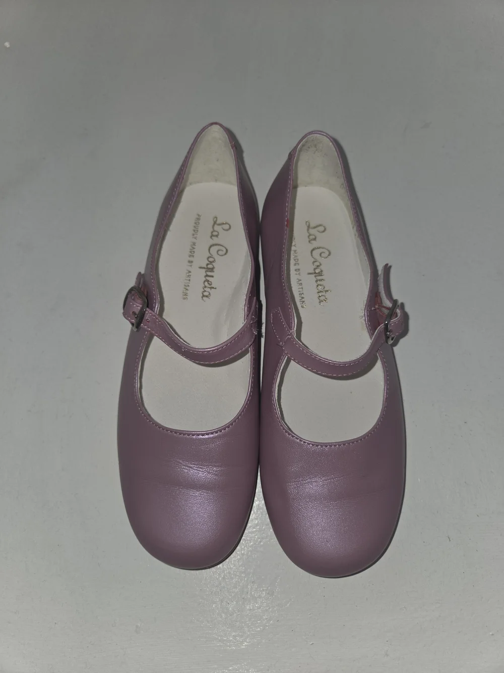 Girls Shimmer Pink Mary Jane Dress Shoes with Buckle Strap